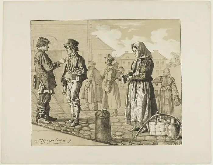 Framed Print : Scenes from Russian Folk Life, n.d. Creator: Ignatii Stepanovich Shchedrovski Framed Print : Scenes from Russian Folk Life, n.d. Creator: Ignatii Stepanovich Shchedrovski