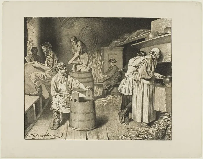 Framed Print : Scenes from Russian Folk Life, n.d. Creator: Ignatii Stepanovich Shchedrovski Framed Print : Scenes from Russian Folk Life, n.d. Creator: Ignatii Stepanovich Shchedrovski