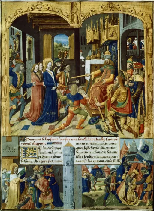 Framed Print : Scenes from the Seventh Crusade, 1248-1254 (15th century) Framed Print : Scenes from the Seventh Crusade, 1248-1254 (15th century)