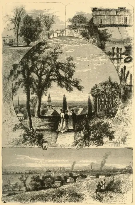 Framed Print : Scenes at Springfield, 1874. Creator: John J. Harley Framed Print : Scenes at Springfield, 1874. Creator: John J. Harley