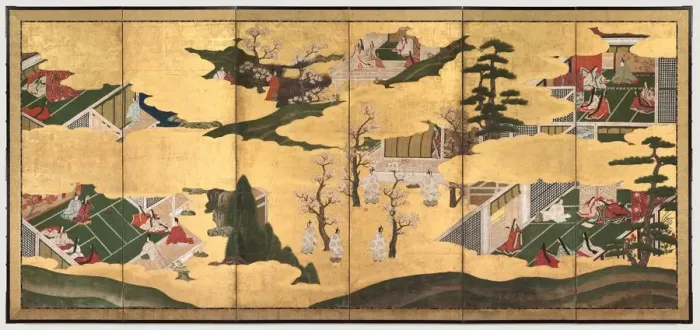 Framed Print : Scenes from the Tale of Genji, late 1700s. Creator: Tosa School (Japanese) Framed Print : Scenes from the Tale of Genji, late 1700s. Creator: Tosa School (Japanese)