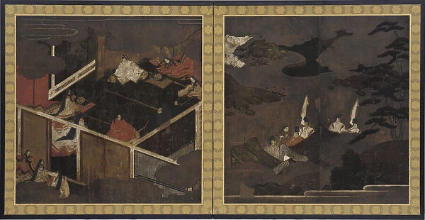 Scenes from The Tale of Genji, Momoyama period, late 16th century. Creator: Unknown