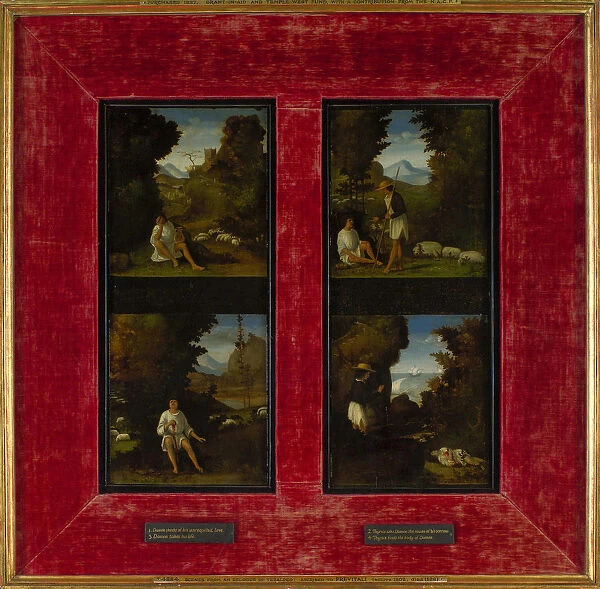 Scenes from Tebaldeos Eclogues, c. 1510. Artist: Previtali, Andrea (ca 1480-1528)