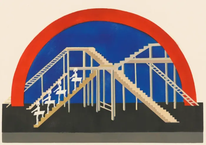 Framed Print : Scenic design from the portfolio Decors de Theatre, 1930 Framed Print : Scenic design from the portfolio Decors de Theatre, 1930