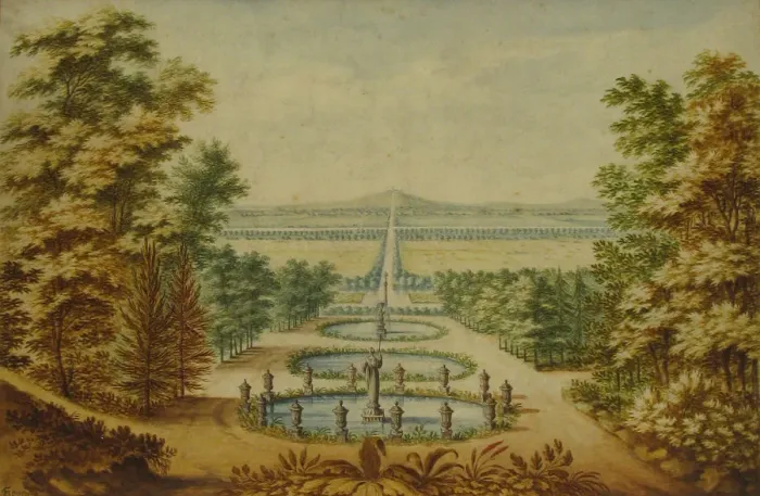 Framed Print : Scenic View of Gardens, n. d Creator: Antoine-Claude Fleury Framed Print : Scenic View of Gardens, n. d Creator: Antoine-Claude Fleury
