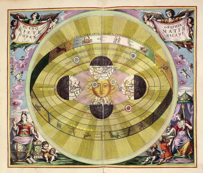 Framed Print : Scenographia Systematis Copernicani, c1660. Creator: Unknown Framed Print : Scenographia Systematis Copernicani, c1660. Creator: Unknown