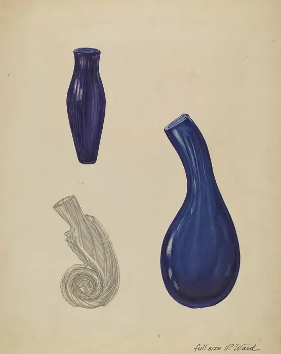 Framed Print : Scent Bottle, c. 1937. Creator: Paul Ward Framed Print : Scent Bottle, c. 1937. Creator: Paul Ward