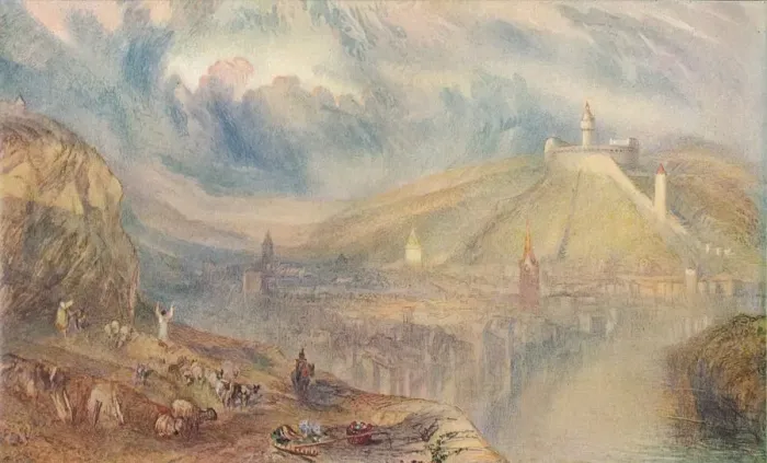 Framed Print : Schaaffhausen: The Town, 1909. Artist: JMW Turner Framed Print : Schaaffhausen: The Town, 1909. Artist: JMW Turner