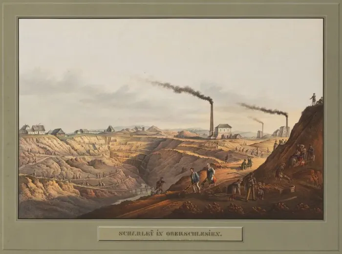 Framed Print : Scharley in Oberschleisien, c. 1850. Creator: Carl Julius Rieden (German, 1802-1858) Framed Print : Scharley in Oberschleisien, c. 1850. Creator: Carl Julius Rieden (German, 1802-1858)