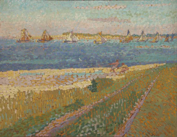Framed Print : The Schelde near Veere, 1907. Artist: Toorop, Jan (1858-1928) Framed Print : The Schelde near Veere, 1907. Artist: Toorop, Jan (1858-1928)