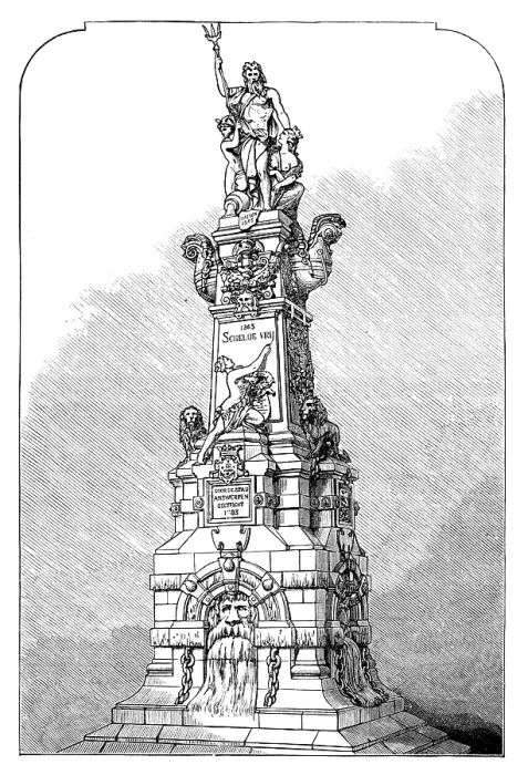 Framed Print : The Scheldt Emancipation Monument, Antwerp, 1883. Creator: Unknown Framed Print : The Scheldt Emancipation Monument, Antwerp, 1883. Creator: Unknown