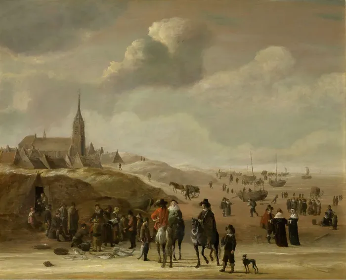 Framed Print : Scheveningen, 1655. Creator: Cornelis Beelt Framed Print : Scheveningen, 1655. Creator: Cornelis Beelt