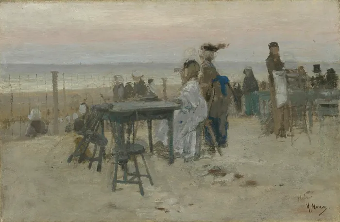 Framed Print : At Scheveningen, c1876. Creator: Mauve, Anton (1838-1888) Framed Print : At Scheveningen, c1876. Creator: Mauve, Anton (1838-1888)