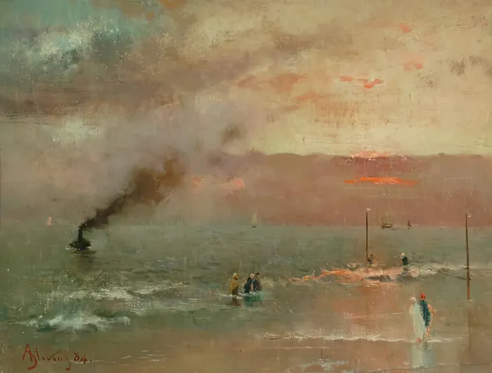 Framed Print : Scheveningen Sands, 1884. Creator: Alfred Stevens Framed Print : Scheveningen Sands, 1884. Creator: Alfred Stevens