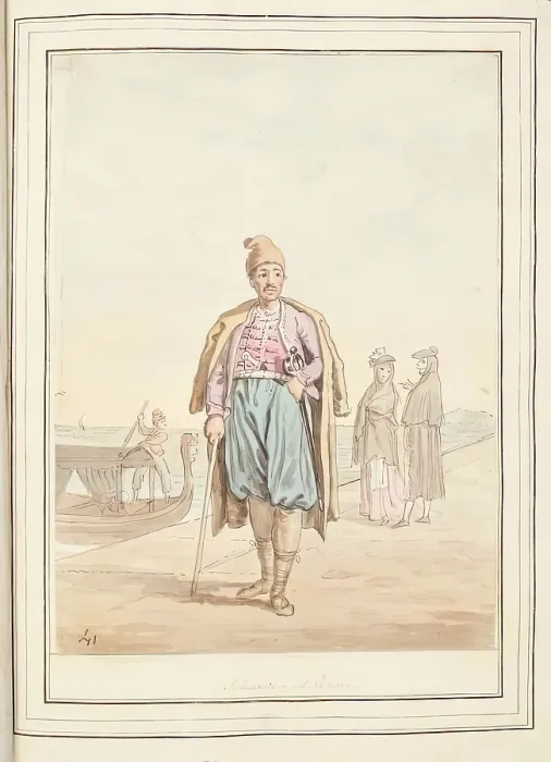 Framed Print : Schiavon of Venice, leaf from A Collection of Dresses by David Allan Mostly from Nature, 1776 Framed Print : Schiavon of Venice, leaf from A Collection of Dresses by David Allan Mostly from Nature, 1776