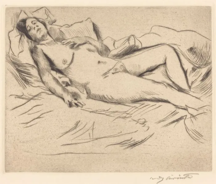 Framed Print : Schlafende (Sleeping Woman), 1912. Creator: Lovis Corinth Framed Print : Schlafende (Sleeping Woman), 1912. Creator: Lovis Corinth