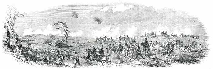 Framed Print : Schleswig-Holstein War - Danish Artillery and Infantry, 1850. Creator: Unknown