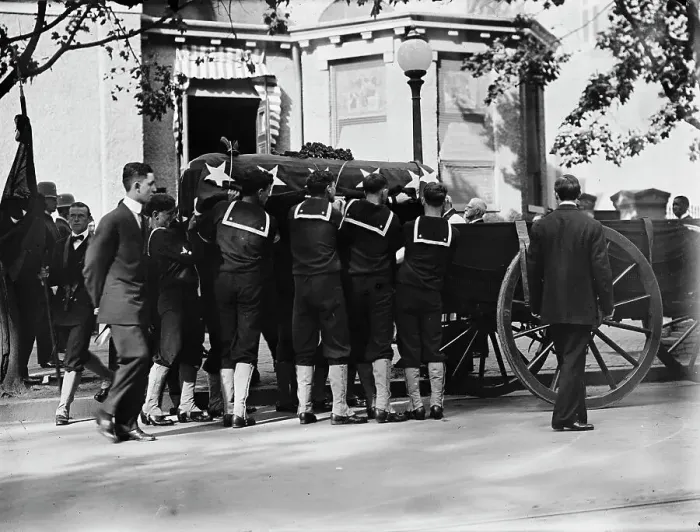 Framed Print : Schley, Winfield Scott, Rear Admiral, U.S.N. Funeral, St. John's Church - Casket, 1911. Creator: Harris & Ewing. Schley, Winfield Scott, Rear Admiral, U.S.N. Funeral, St. John's Church - Casket, 1911. Creator: Harris & Ewing Framed Print : Schley, Winfield Scott, Rear Admiral, U.S.N. Funeral, St. John's Church - Casket, 1911. Creator: Harris & Ewing. Schley, Winfield Scott, Rear Admiral, U.S.N. Funeral, St. John's Church - Casket, 1911. Creator: Harris & Ewing