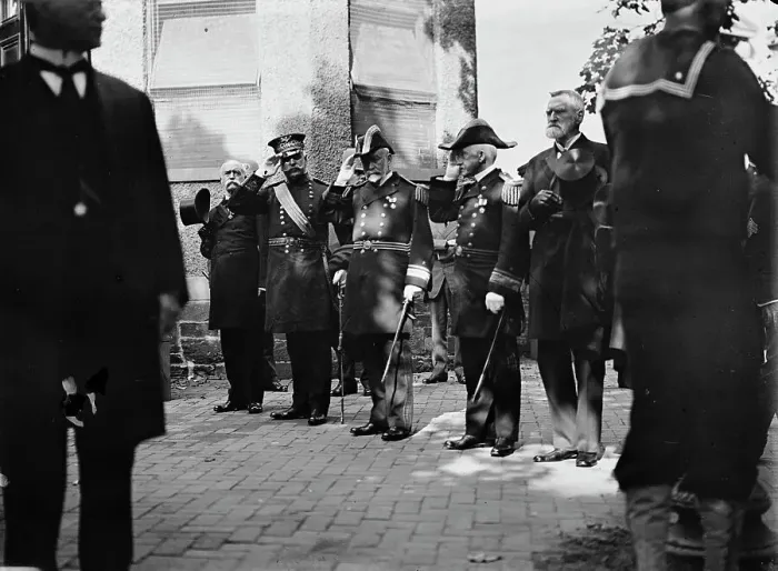 Framed Print : Schley, Winfield Scott, Rear Admiral, U.S.N. Funeral, St. John's Church: Brownson, Willard... 1911. Creator: Harris & Ewing. Schley, Winfield Scott, Rear Admiral, U.S.N. Funeral, St. John's Church: Brownson, Willard... 1911 Framed Print : Schley, Winfield Scott, Rear Admiral, U.S.N. Funeral, St. John's Church: Brownson, Willard... 1911. Creator: Harris & Ewing. Schley, Winfield Scott, Rear Admiral, U.S.N. Funeral, St. John's Church: Brownson, Willard... 1911