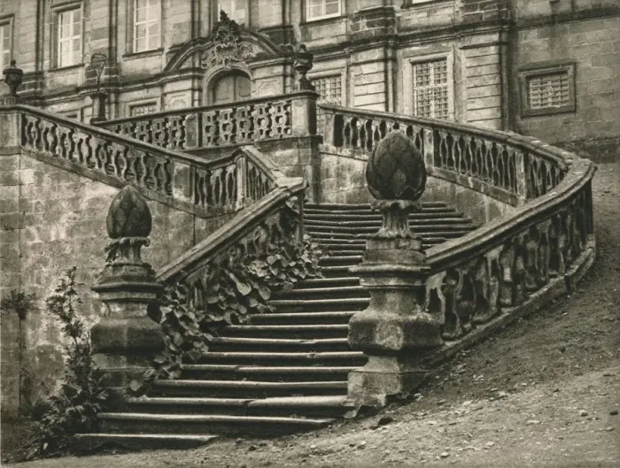 Framed Print : Schloss Banz - Stairway, 1931. Artist: Kurt Hielscher Framed Print : Schloss Banz - Stairway, 1931. Artist: Kurt Hielscher