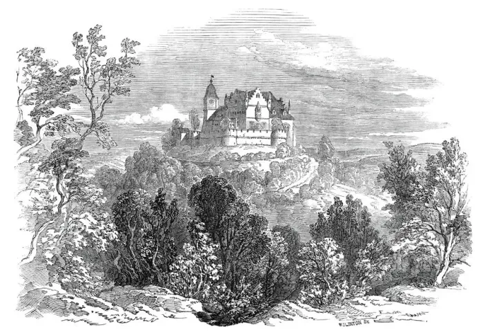 Framed Print : Schloss Kalenberg - from His Royal Highness Prince Alberts drawing, 1845 Framed Print : Schloss Kalenberg - from His Royal Highness Prince Alberts drawing, 1845