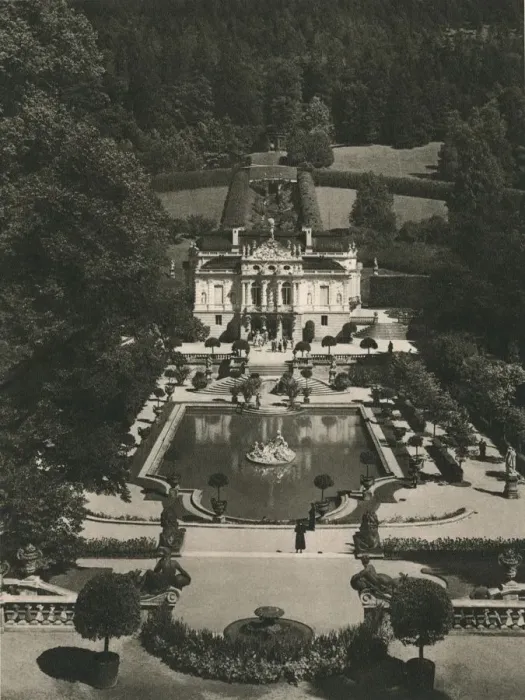 Framed Print : Schloss Linderhof, 1931. Artist: Kurt Hielscher Framed Print : Schloss Linderhof, 1931. Artist: Kurt Hielscher