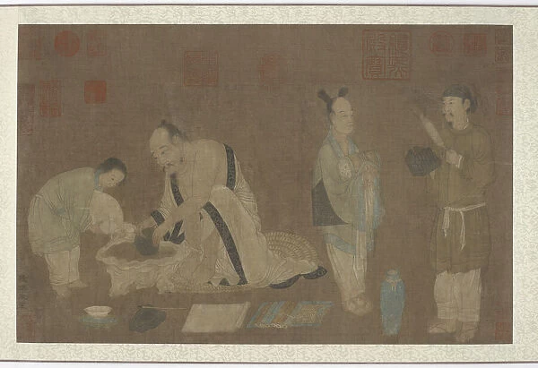 Scholar and attendants, Ming dynasty, 1368-1644. Creator: Unknown
