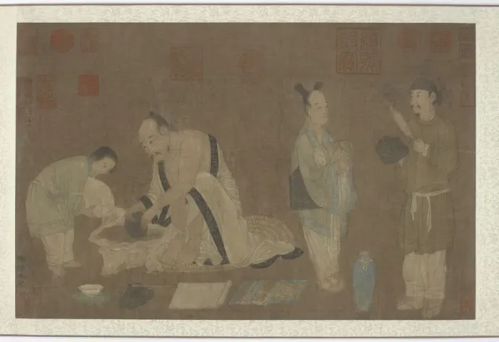 Framed Print : Scholar and attendants, Ming dynasty, 1368-1644. Creator: Unknown Framed Print : Scholar and attendants, Ming dynasty, 1368-1644. Creator: Unknown