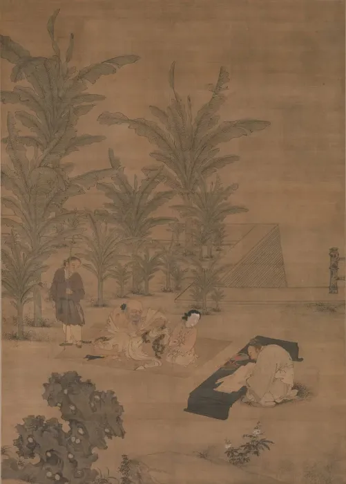 Framed Print : The Scholar Fu Sheng Transmitting the Book of Documents, 15th-mid-16th century. Creator: Du Jin Framed Print : The Scholar Fu Sheng Transmitting the Book of Documents, 15th-mid-16th century. Creator: Du Jin