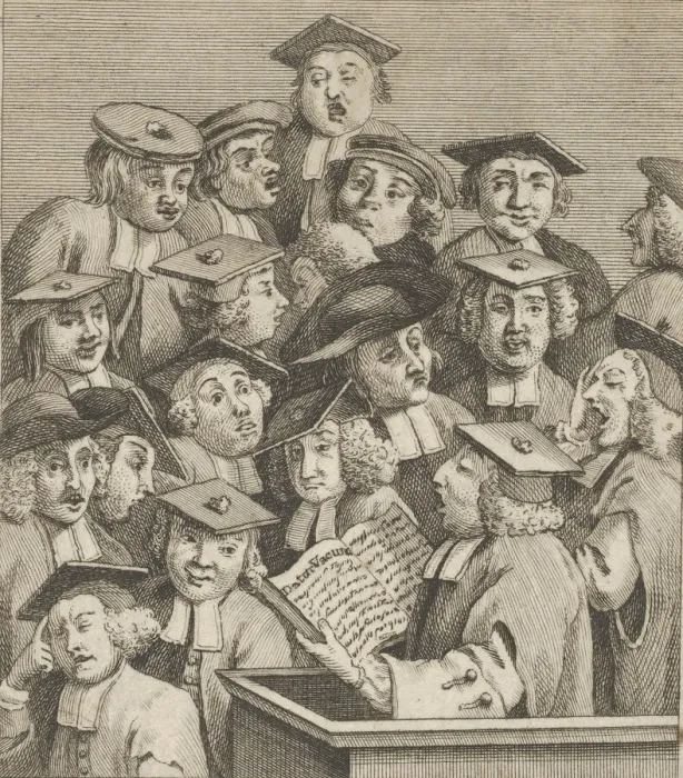 Framed Print : Scholars at a Lecture, ca. 1800. Creator: Dent Framed Print : Scholars at a Lecture, ca. 1800. Creator: Dent