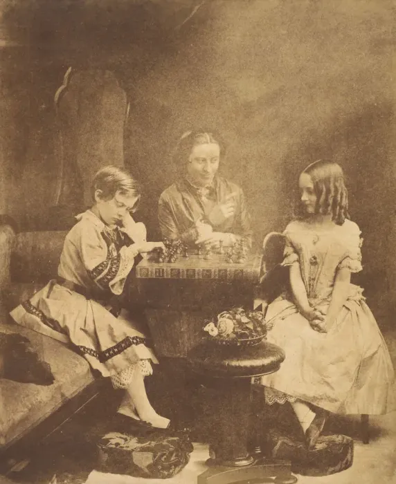 Framed Print : The Scholars Mate, 1855. Creator: Oscar Gustav Rejlander Framed Print : The Scholars Mate, 1855. Creator: Oscar Gustav Rejlander