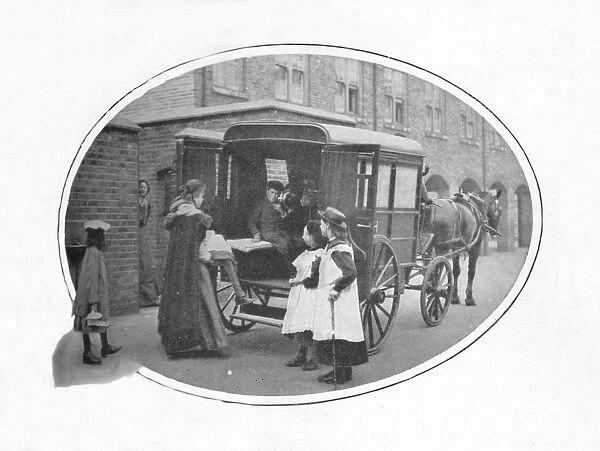 To school by ambulance, London, c1903 (1903)