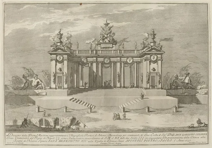 Framed Print : The School of Athens Arcades, for the Chinea Festival, 1757. Creator: Giuseppe Pozzi. The School of Athens Arcades, for the Chinea Festival, 1757. Creator: Giuseppe Pozzi Framed Print : The School of Athens Arcades, for the Chinea Festival, 1757. Creator: Giuseppe Pozzi. The School of Athens Arcades, for the Chinea Festival, 1757. Creator: Giuseppe Pozzi