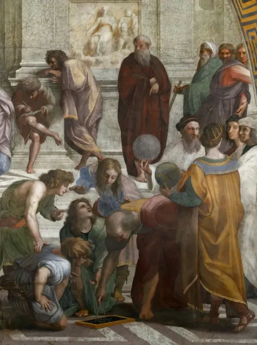 Framed Print : The School of Athens. Detail. (Fresco in Stanza della Segnatura), ca 1510-1511. Creator Framed Print : The School of Athens. Detail. (Fresco in Stanza della Segnatura), ca 1510-1511. Creator