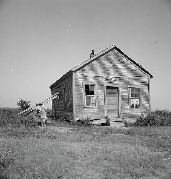 School in center of the mechanized plantation area of the Mississippi Delta, 1937. Creator: Dorothea Lange