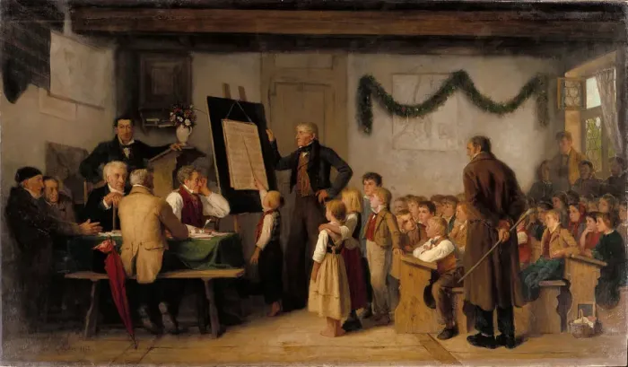 Framed Print : The school exam Framed Print : The school exam