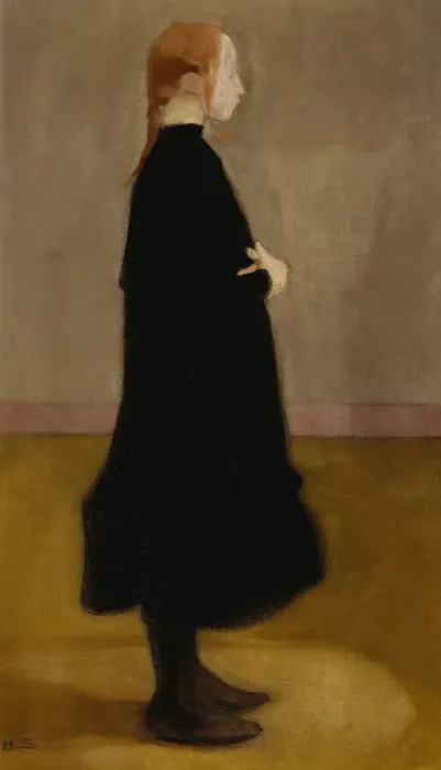 Framed Print : The School Girl II, 1908. Creator: Schjerfbeck, Helene (1862-1946) Framed Print : The School Girl II, 1908. Creator: Schjerfbeck, Helene (1862-1946)