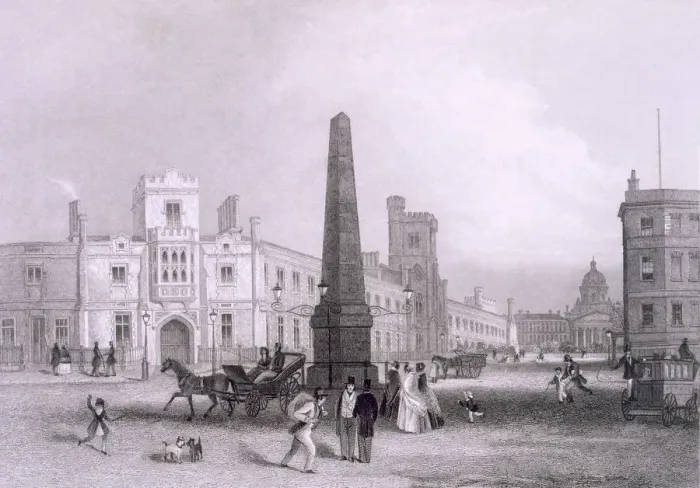 Framed Print : School for the Indigent Blind and Bethlehem Hospital, c1851-55. Creator: Thomas Hosmer Shepherd Framed Print : School for the Indigent Blind and Bethlehem Hospital, c1851-55. Creator: Thomas Hosmer Shepherd