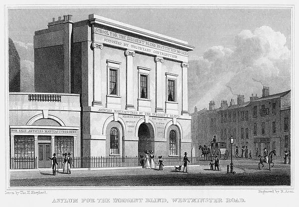 School for the Indigent Blind, Westminster Road, London, 1829. Artist: R Acon