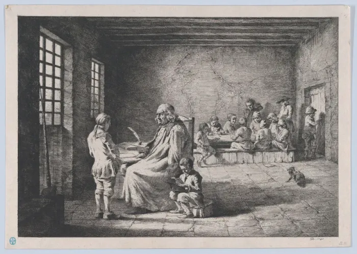 Framed Print : The School Master, 1780. Creator: Jean-Jacques de Boissieu Framed Print : The School Master, 1780. Creator: Jean-Jacques de Boissieu
