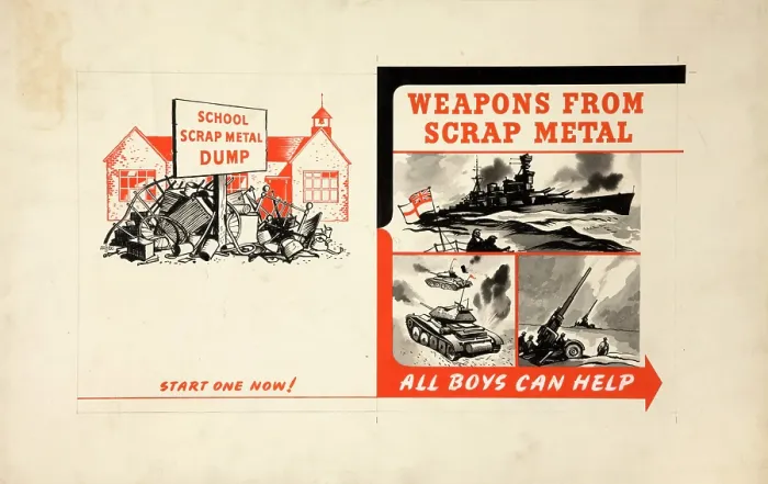 Framed Print : School scrap metal dump - start one now! Weapons from... WWII poster, between 1939 and 1946 Framed Print : School scrap metal dump - start one now! Weapons from... WWII poster, between 1939 and 1946