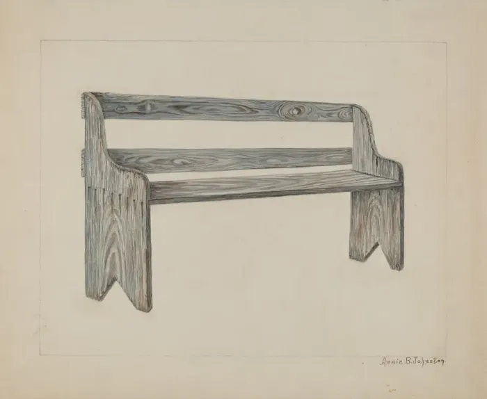 Framed Print : School Seat, c. 1938. Creator: Annie B Johnston