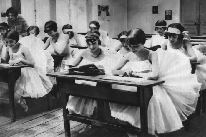 Framed Print : School of young dancing girls at the Opera, Paris, 1931. Artist: Ernest Flammarion Framed Print : School of young dancing girls at the Opera, Paris, 1931. Artist: Ernest Flammarion