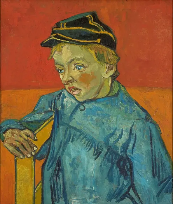 Framed Print : The Schoolboy (Camille Roulin), 1888. Creator: Gogh, Vincent, van (1853-1890) Framed Print : The Schoolboy (Camille Roulin), 1888. Creator: Gogh, Vincent, van (1853-1890)
