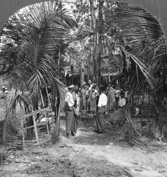 Framed Print : Schoolboys of the American Baptist Mission, Rangoon, Burma, 1908. Artist: Stereo Travel Co Framed Print : Schoolboys of the American Baptist Mission, Rangoon, Burma, 1908. Artist: Stereo Travel Co