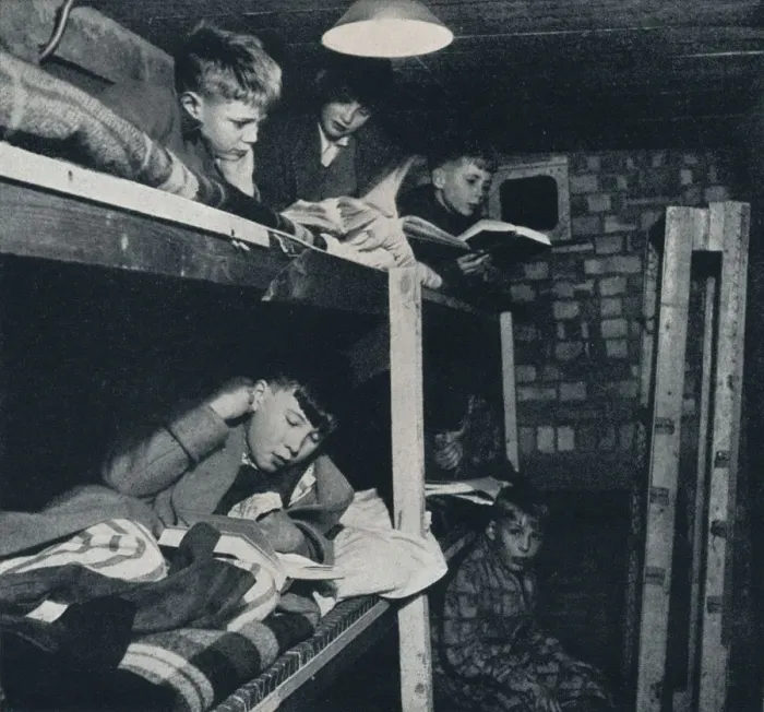 Framed Print : Schoolboys dormitory, 1941. Artist: Cecil Beaton Framed Print : Schoolboys dormitory, 1941. Artist: Cecil Beaton
