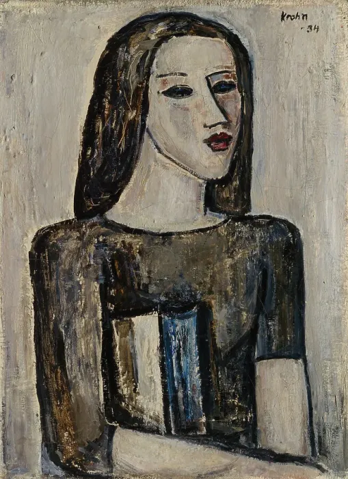 Framed Print : Schoolgirl, 1934. Creator: Ernst Krohn Framed Print : Schoolgirl, 1934. Creator: Ernst Krohn