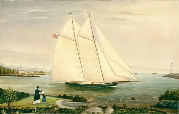 Framed Print : Schooner, 19th century. Creator: Unknown Framed Print : Schooner, 19th century. Creator: Unknown