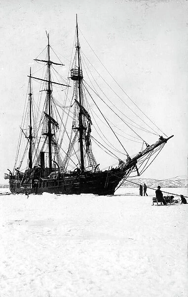 A schooner in the ice of Avacha Bay, 1910-1929. Creator: Ivan Emelianovich Larin