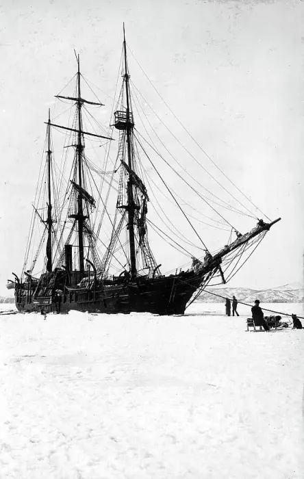 Framed Print : A schooner in the ice of Avacha Bay, 1910-1929. Creator: Ivan Emelianovich Larin Framed Print : A schooner in the ice of Avacha Bay, 1910-1929. Creator: Ivan Emelianovich Larin